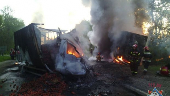 Belarus'da Azerbaycanlı Yandı