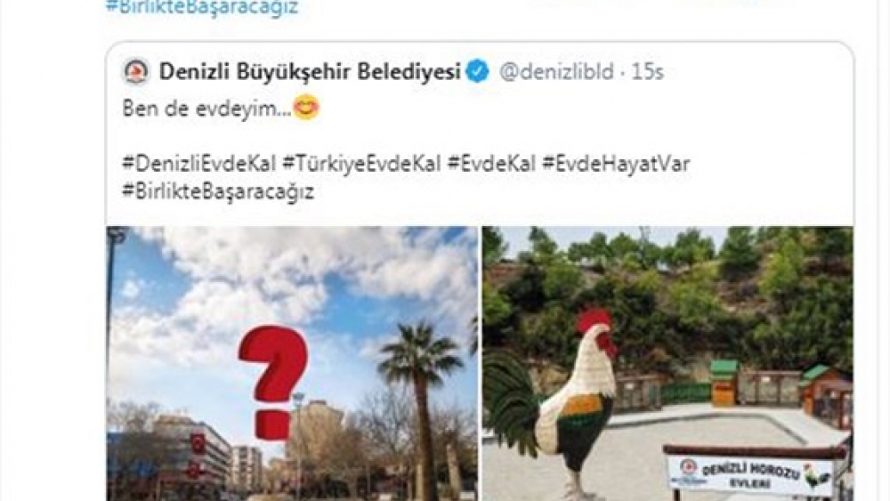 Denizli Büyükşehir'den sıra dışı #Evdekal çağrısı