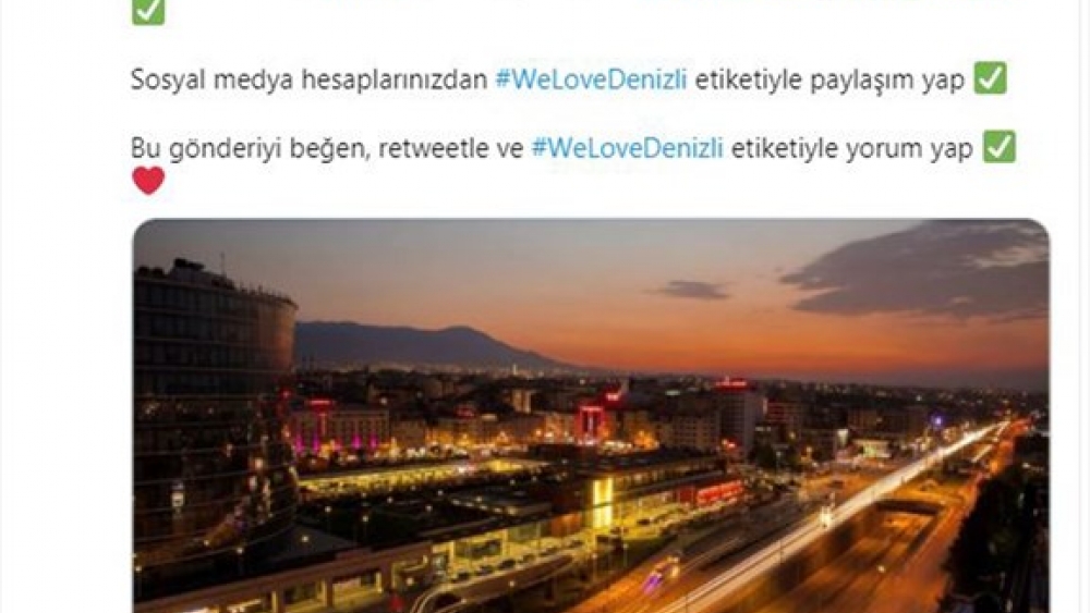 Denizli tek yürek "#WeLoveDenizli" diyor