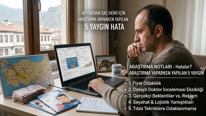Afyon'dan Saç Ekimi İçin Araştırma Yaparken Yapılan 5 Yaygın Hata